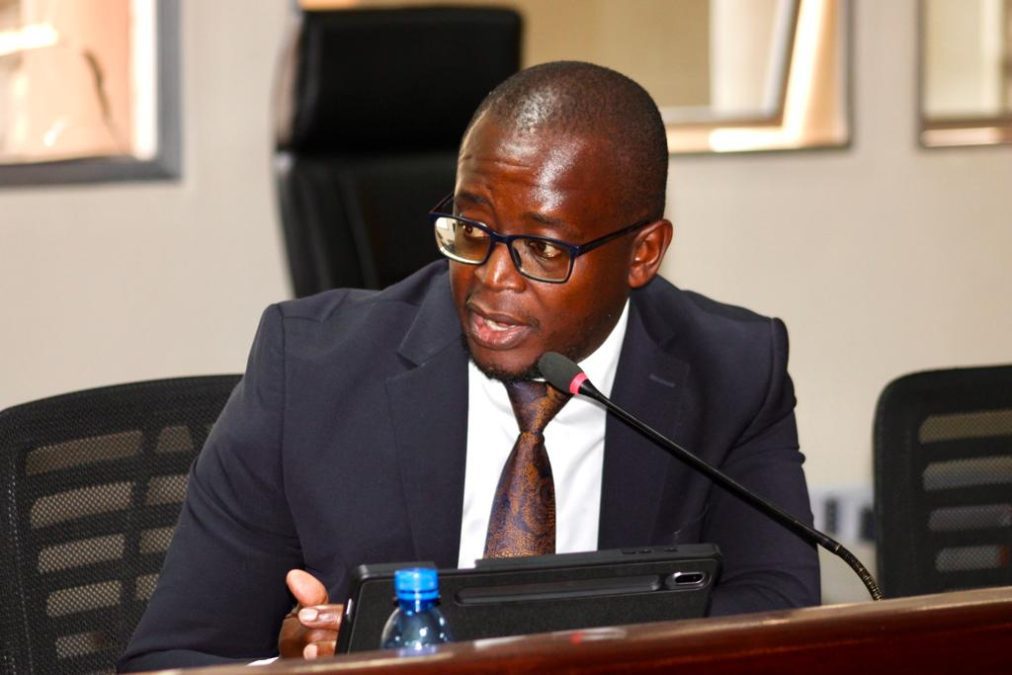 Eric Theuri during the presentation of the LSK memorandum on the public petition to ban TikTok in November 2023. PHOTO/@etadv/X