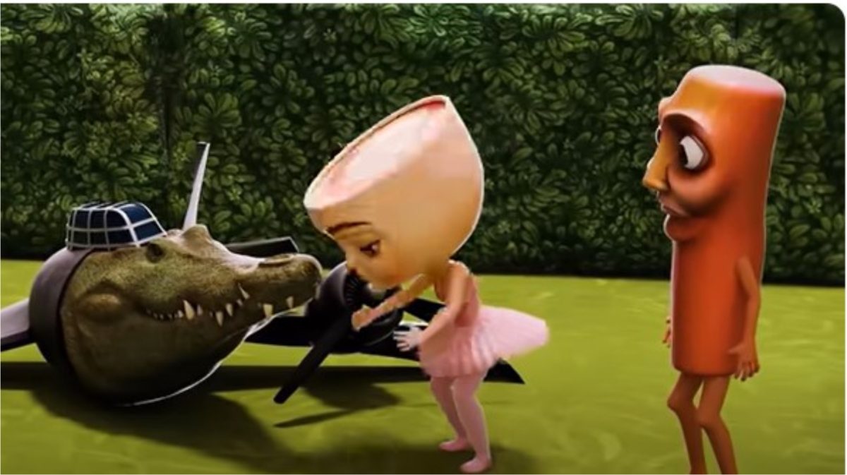  Brainrot characters, Propalilo Crocodilo, Ballerina Cappuccina and Tung Sahur Italian. PHOTO/screengrab by K24 Digital from a video posted on YouTube 