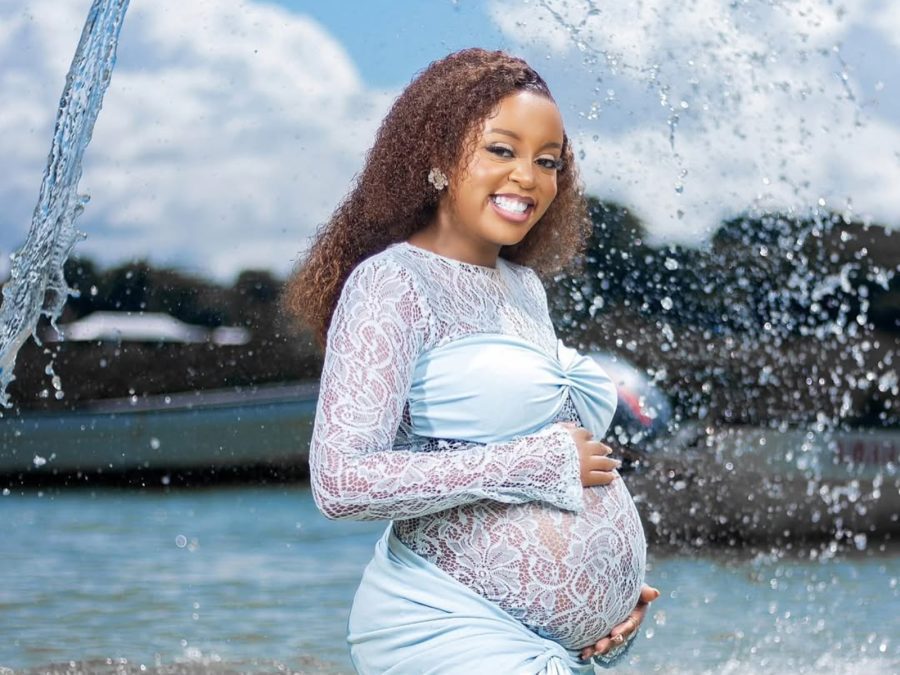 Musician Nadia Mukami during a maternity photoshoot. PHOTO/@arrowbwoy/Instagram