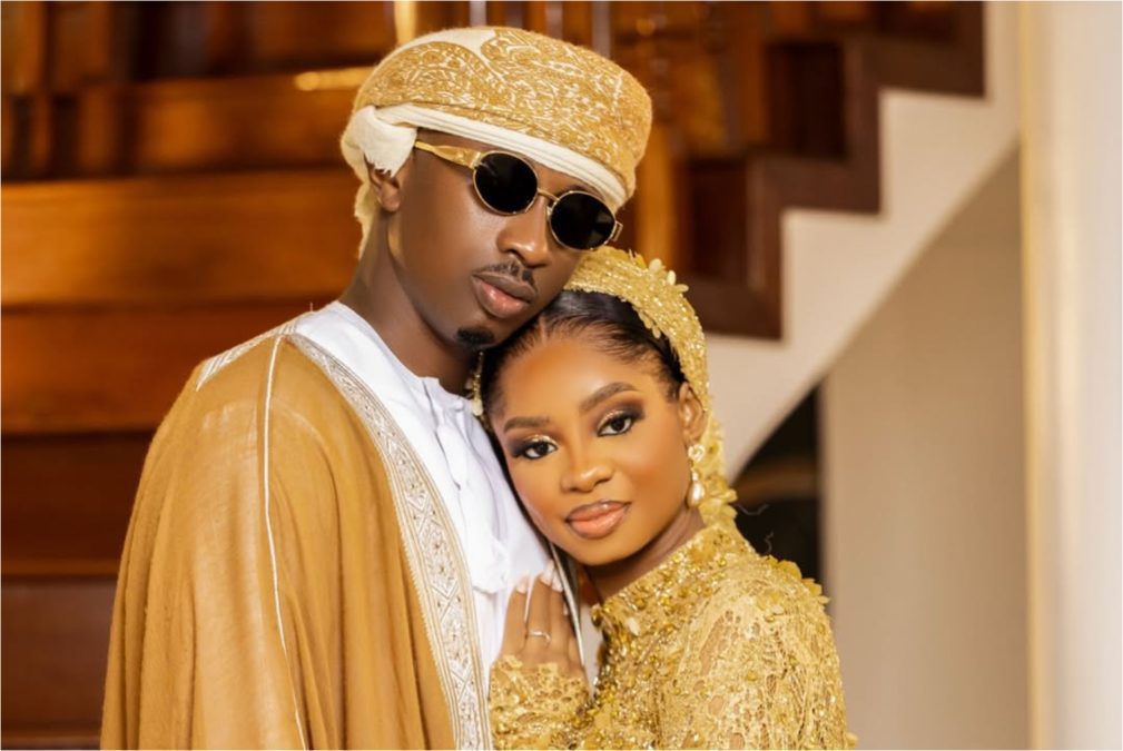 Juma Jux and Priscillia Ojo during their Nikkah. PHOTO/@its.priscy/Instagram