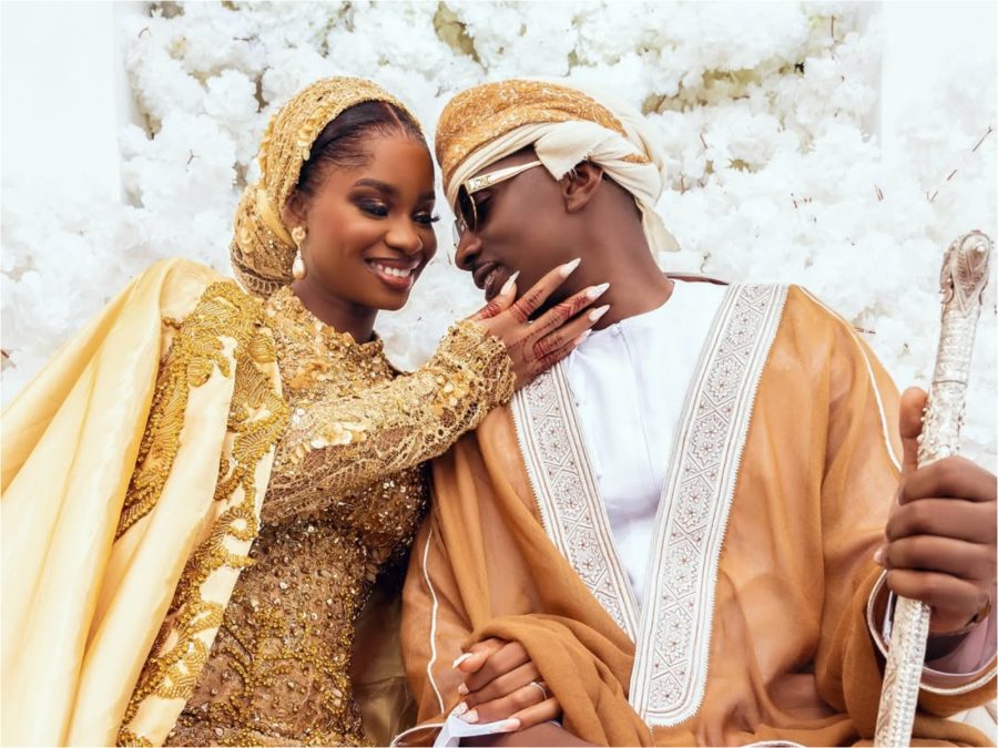 Juma Jux and Priscillia Ojo during their Nikkah. PHOTO/@its.priscy/Instagram