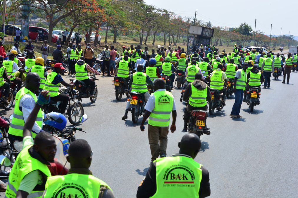 Bodaboda Association of Kenya members riding. PHOTO/@BodaAssnofKenya/X