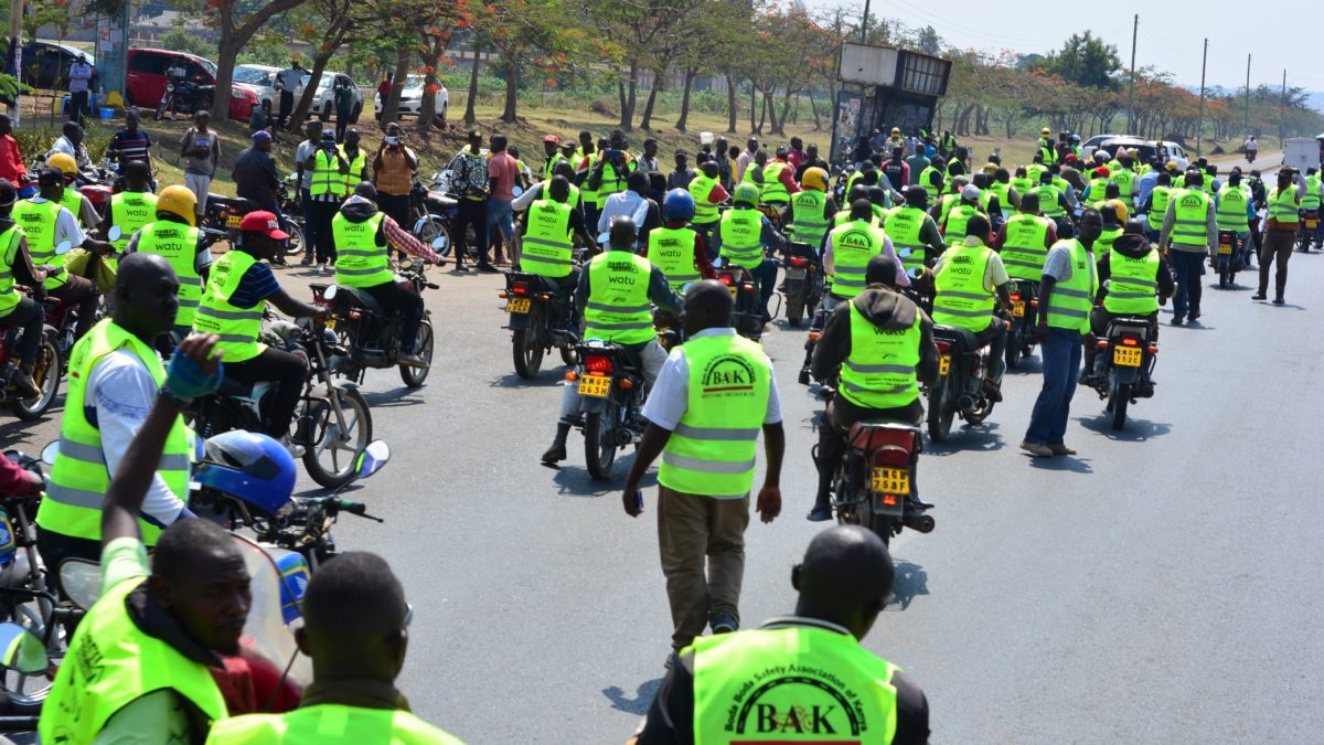 Bodaboda Association of Kenya members riding. PHOTO/@BodaAssnofKenya/X
