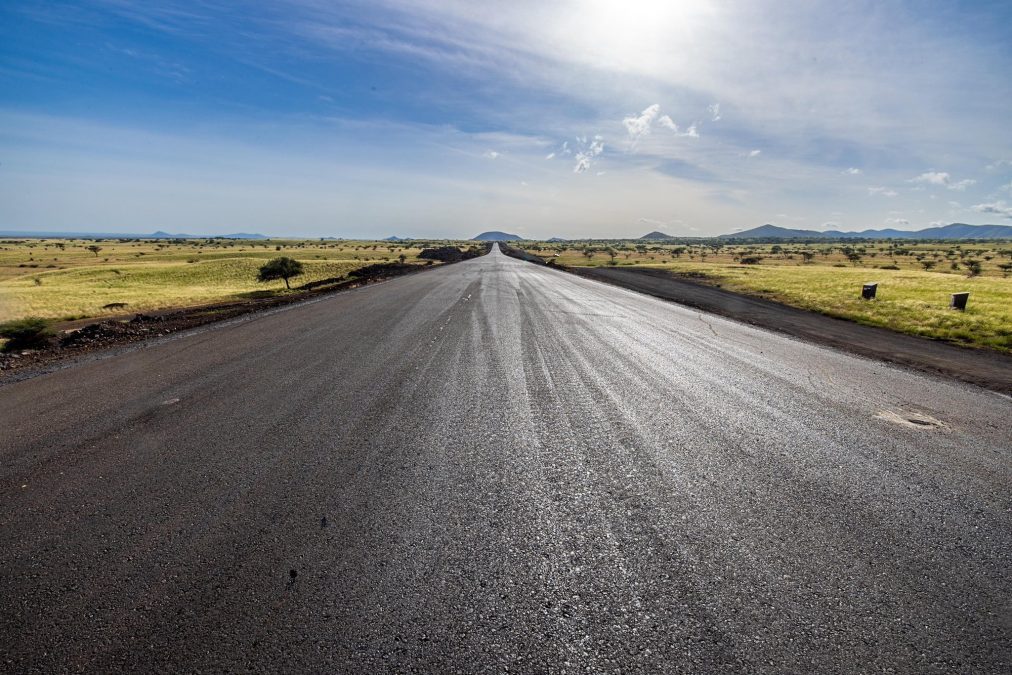 The construction of the 750-kilometer Isiolo- Mandera Highway. PHOTO/@MuthumaGabriel/X