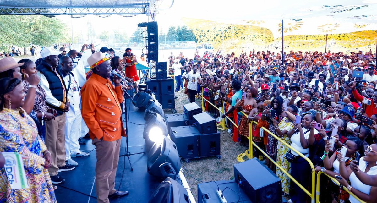 Former Deputy President Rigathi Gachagua, during the first edition of Ngemi Cia Ruraya on July 12, 2025, brought together hundreds of Kenyans in Seattle, Washington. PHOTO/@rigathi