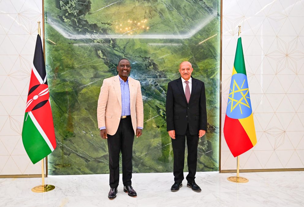 President William Ruto with Ethiopia's Deputy Prime Minister Temesgen Tiruneh in Addis Ababa, Ethiopia for the Second United Nations Food Systems Summit Stocktake on July 27, 2025. PHOTO/@StateHouseKenya/X