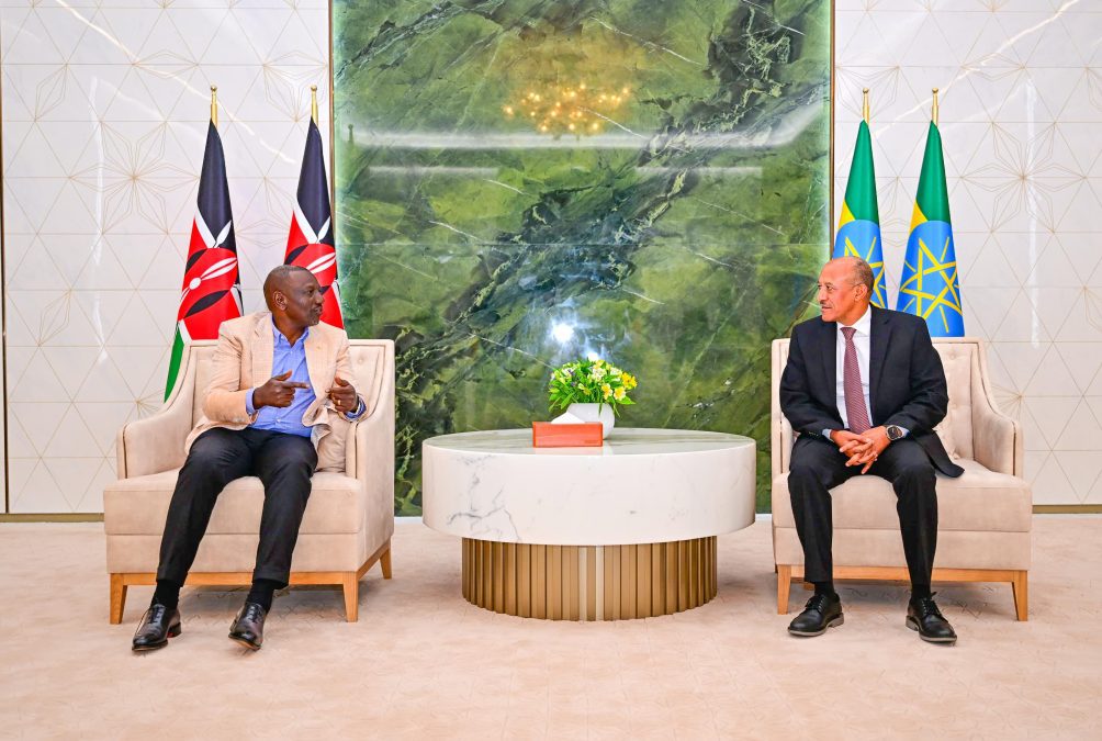 President William Ruto with Ethiopia's Deputy Prime Minister Temesgen Tiruneh in Addis Ababa, Ethiopia for the Second United Nations Food Systems Summit Stocktake on July 27, 2025. PHOTO/@StateHouseKenya/X