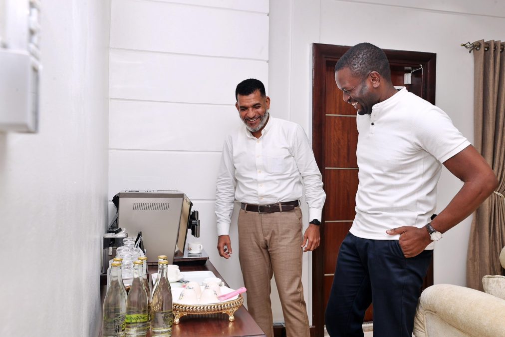 A meeting between Sifuna and Nassir. PHOTO//@edwinsifuna/X