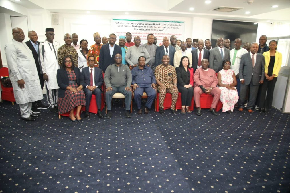 Francis Atwoli and other leaders during the official opening of the ITUC-Africa Regional Conference on Peace and Security on Friday, July, 18, 2025. PHOTO/@AtwoliDza/X