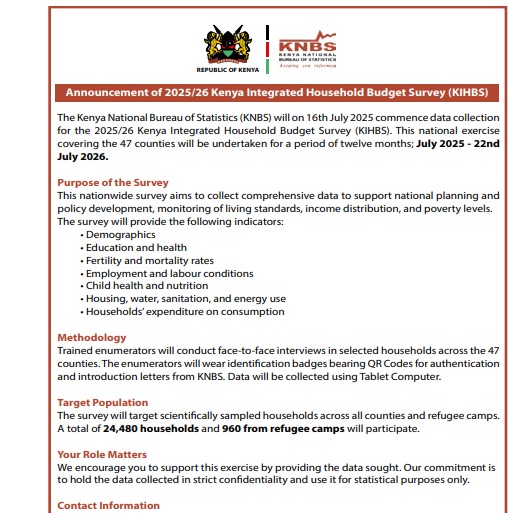 Part of KNBS notice explaining the household survey. PHOTO/ screengrab by K24 Digital/MyGov%2022nd%20July%202025%20&%20Agenda%20Kenya.pdf