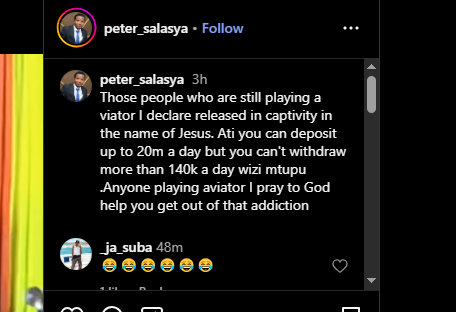 A post shared by Peter Salasya on his Instagram. PHOTO/Screengrab by K24 Digital from @peter_salasya
