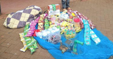 Stolen items recovered by police. PHOTO/ Screengrab by K24 Digital