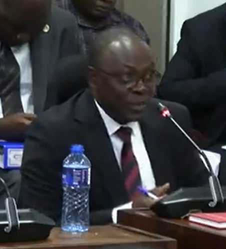 Nairobi Water Works MD apearing before senate comitee. PHOTO//Screengrab by K24 digital/https://web.facebook.com/watch/live/?mibextid=rS40aB7S9Ucbxw6v&ref=watch_permalink&v=735432332569747