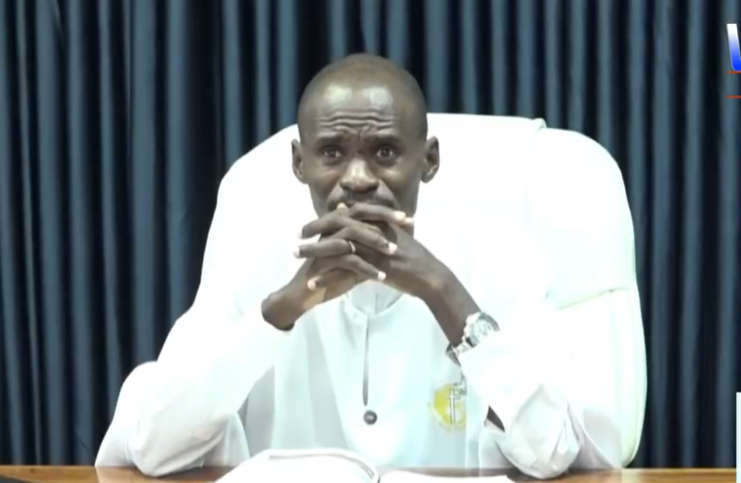 Pastor Ezekiel speaking on the night of Tuesday, July 22, 2025. PHOTO/Screengrab by K24 Digital of YouTube video by @NewLifeTVKenya