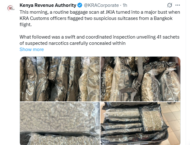 Post by KRA on X. PHOTO/ Screengrab by K24 Digital