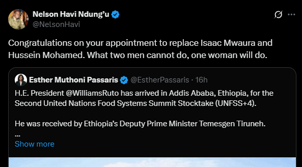 A post by Nelson Havi. PHOTO//Screengrab by K24 from X by @NelsonHavi