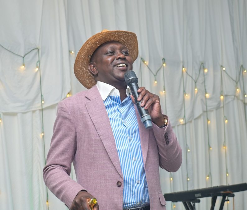 Kapsaret MP Oscar Sudi speaks at the wedding ceremony of Senator Allan Chesang on Saturday, July 12, 2025. PHOTO/https://www.facebook.com/riftvalleypoliticske
