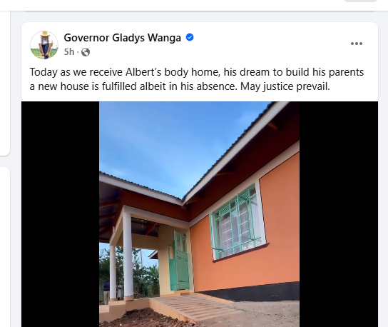 A post shared by Gladys Wanga on Thursday, July 3, 2025, on her Facebook page. PHOTO/Screengrab by K24 Digital from @https://www.facebook.com/GladysWanga043