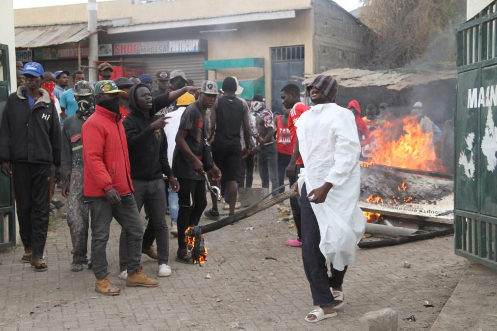 Protests in Kitengela. PHOTO/ Christine Musa