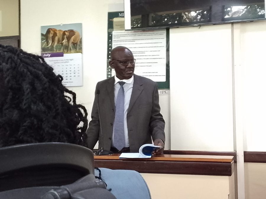 Retired Senior Principal Magistrate Henry Nyakweba when he appeared before Milimani Anti-Corruption Principal Magistrate Charles Ondieki on Thursday, July 17, 2025.PHOTO/Zipporah Ngwatu