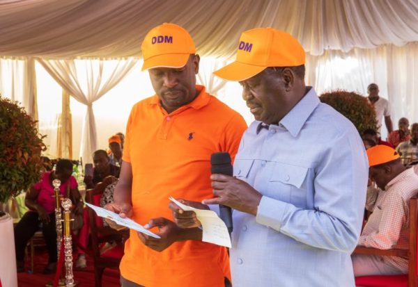ODM leader Raila Odinga and the party’s Secretary-General Edwin Sifuna. PHOTO/@edwinsifuna/X