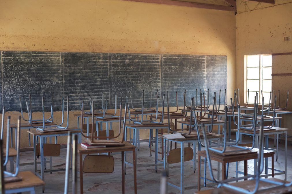 An empty classroom used for illustration.