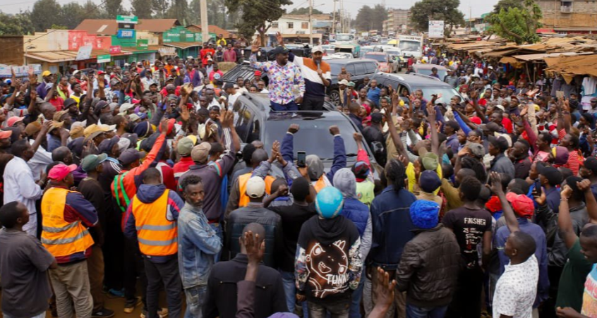 DCP leaders engage residents in Kiambu County on Friday, July 25, 2025. PHOTO/@rigathi/X