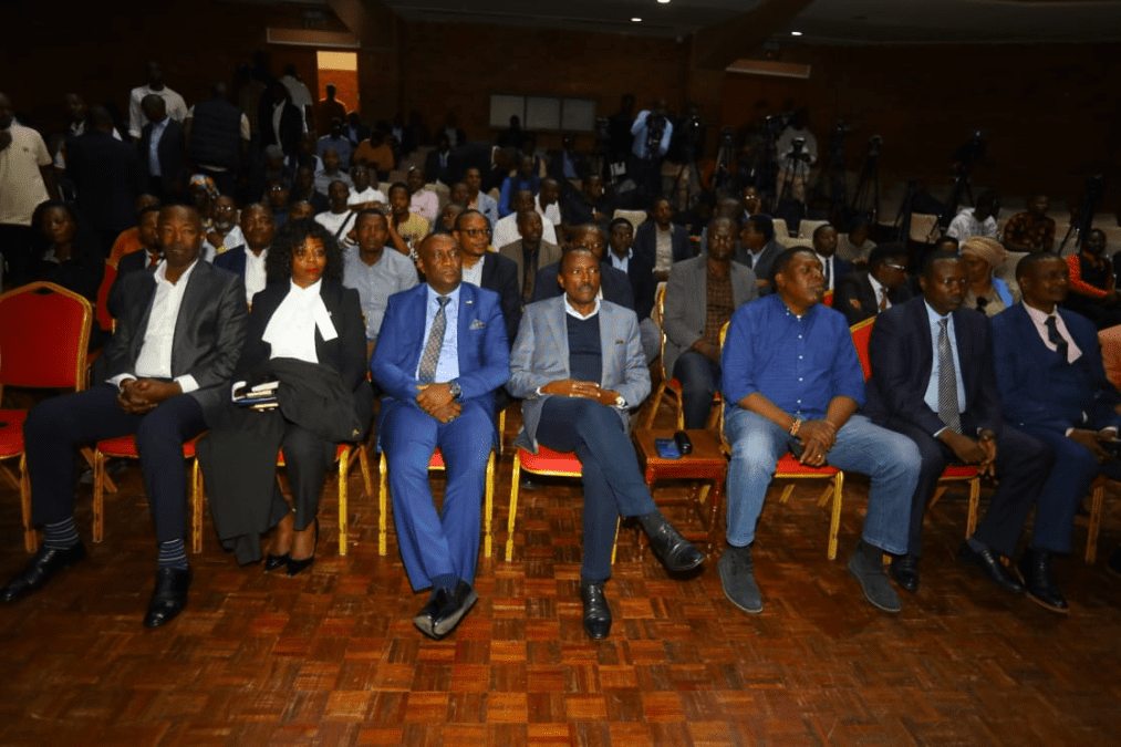 Part of the opposition leaders who attended the commissioning of the People’s Restorative Justice Commission. PHOTO/PRJC
