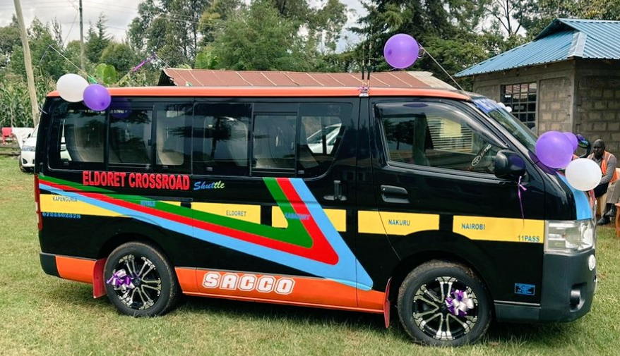 An 11-seater matatu donated by Oscar Sudi in Kapseret on July 14, 2025. PHOTO/@HonOscarSudi/X
