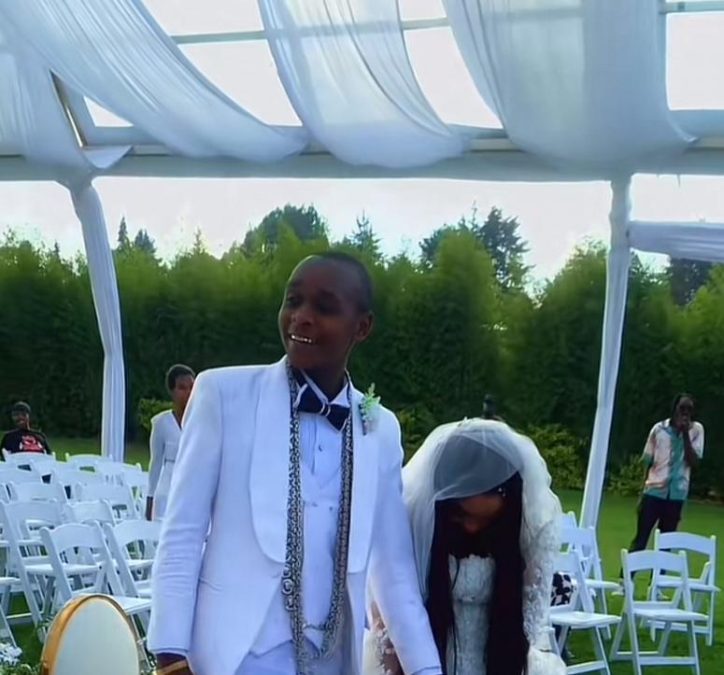 Patelo and his bride Diana during their wedding. PHOTO/SCreengrab by K24 Digital from video posted on TikTok by @arnoldmalcom