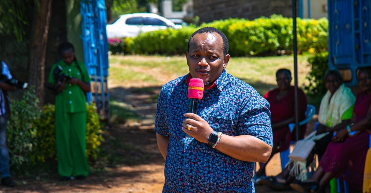Former Nyeri Town MP Ngunjiri Wambugu addresses the crowd during a chuch service on May 18, 2025. PHOTO/https://www.facebook.com/NyeriPolitician