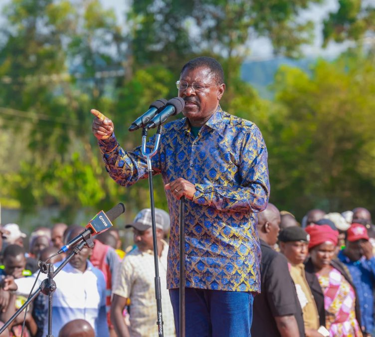 Wetang’ula addresses residents during an empowerment forum in Bomet County on Saturday, August 2, 2025.PHOTO @HonWetangula/X