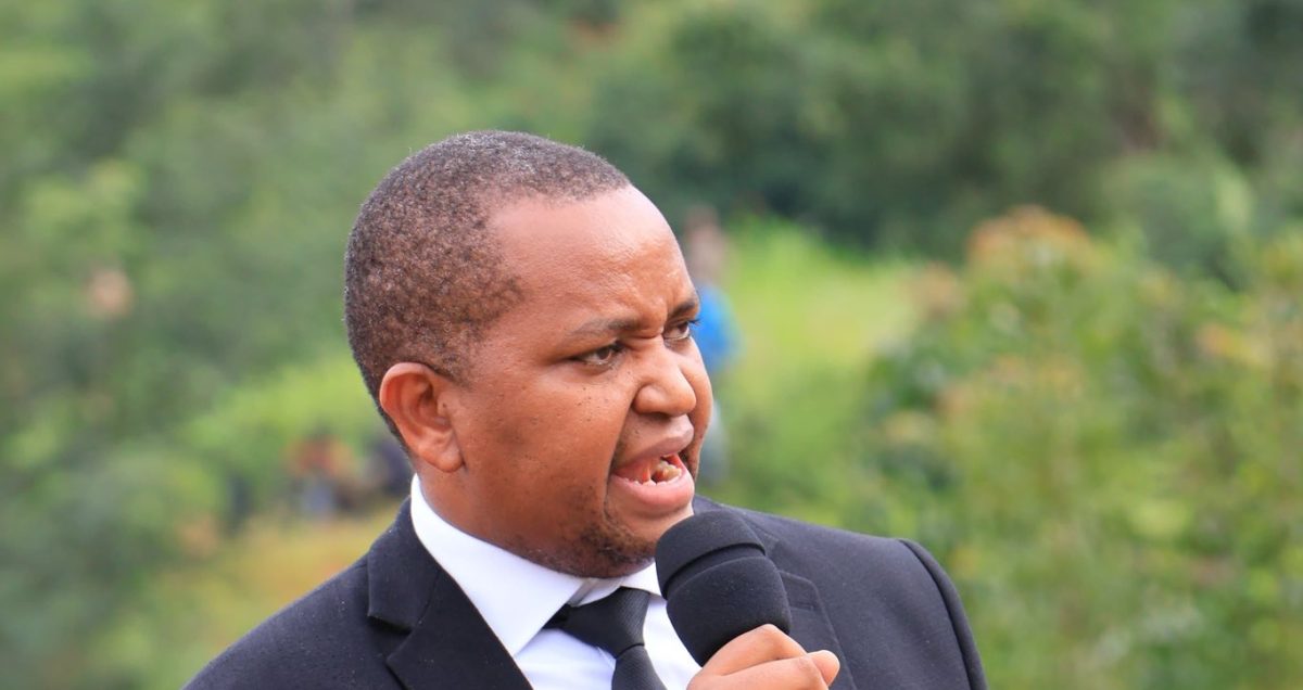 Irungu Nyakera speaking during a past political rally. PHOTO/https://www.facebook.com/profile.php?id=100063650982750