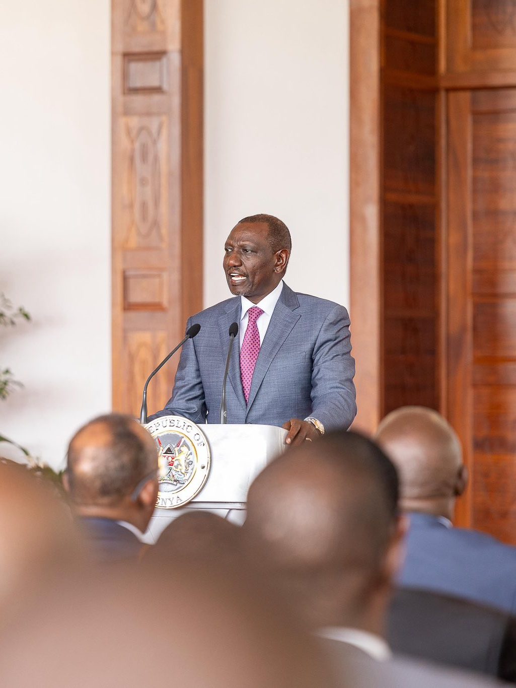 President William Ruto speaks during a past meeting at State House, Nairobi. PHOTO/https://www.facebook.com/williamsamoei