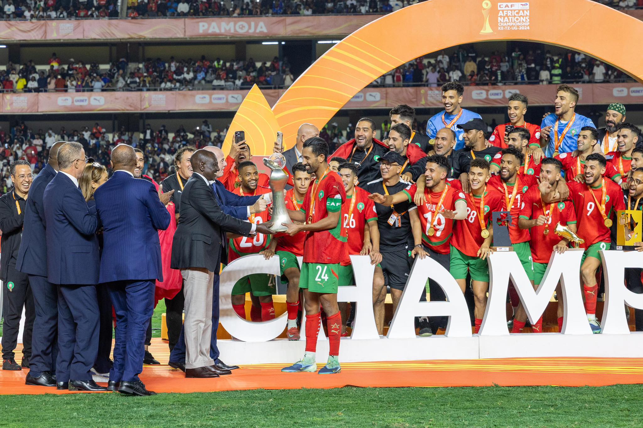 Ruto congratulates Morocco on CHAN 2024 victory