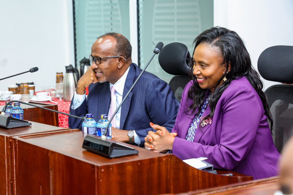 Health CS Aden Daule and Public Health PS Mary Muthoni.