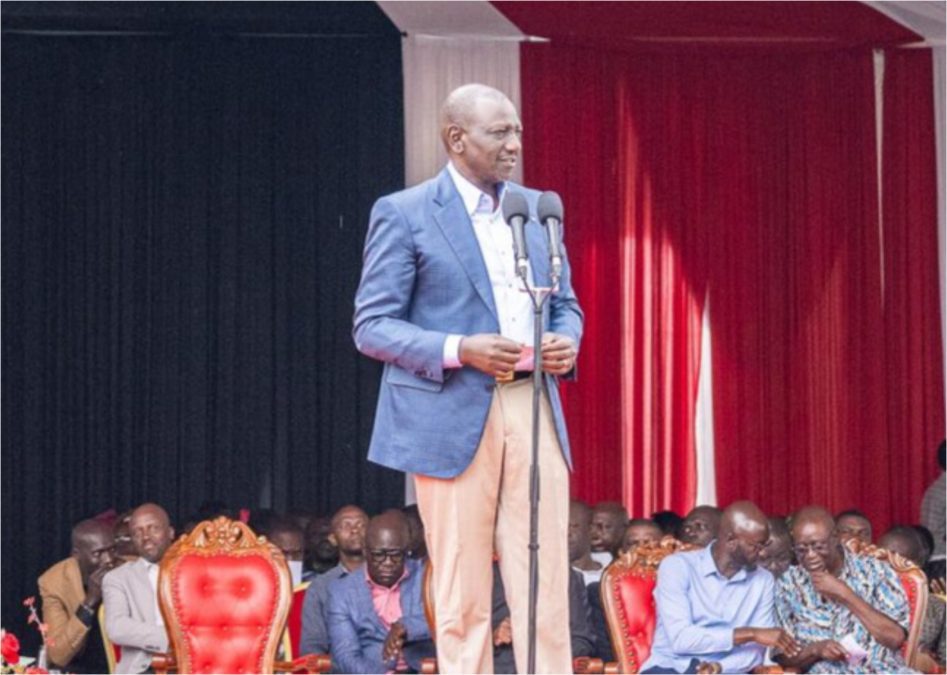 President William Ruto and other leaders attending a church service at ACK Cathedral, Siaya County: PHOTO/facebook.com/williamsamoei