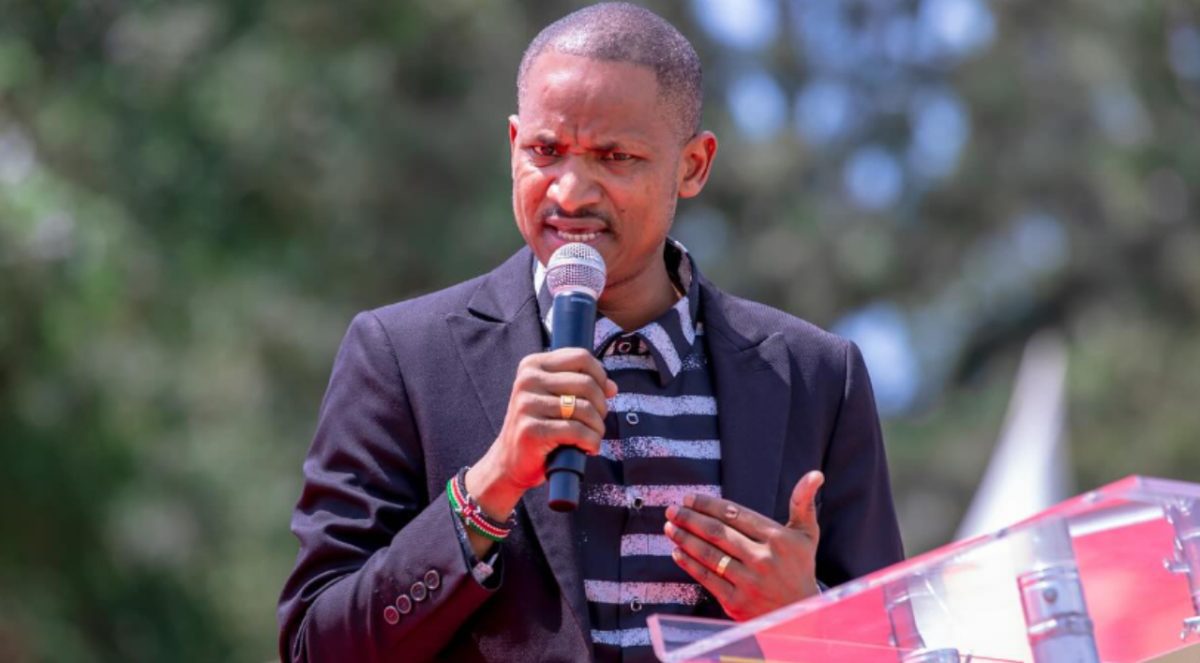 Embakasi East MP Babu Owino speaks during the burial of Albert Ojwang in Kabondo-Kasipul on July 4, 2025. PHOTO/https://web.facebook.com/babuowinongili