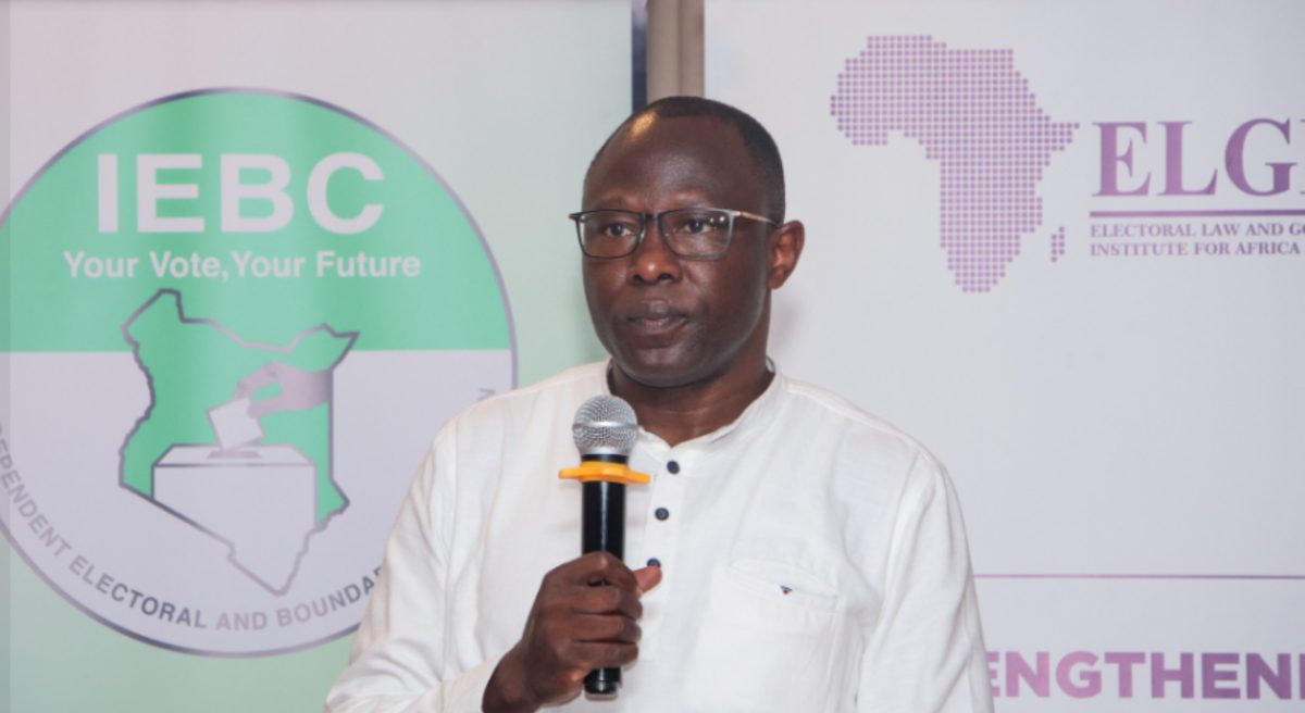 IEBC chairperson Erastus Ethekon speaks during a past event. PHOTO/@IEBCKenya/X