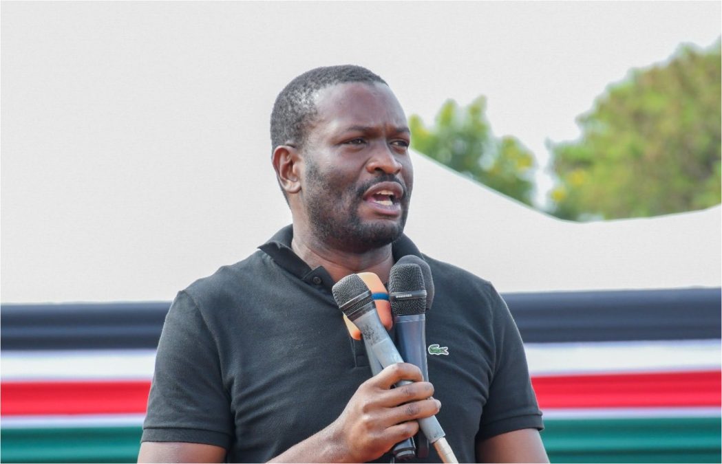 Edwin Sifuna speaking during an empowerment forum in Funyula, Busia County, on Sunday, August 31, 2025. PHOTO/https://www.facebook.com/HonGathoniWamuchombaHSCMP