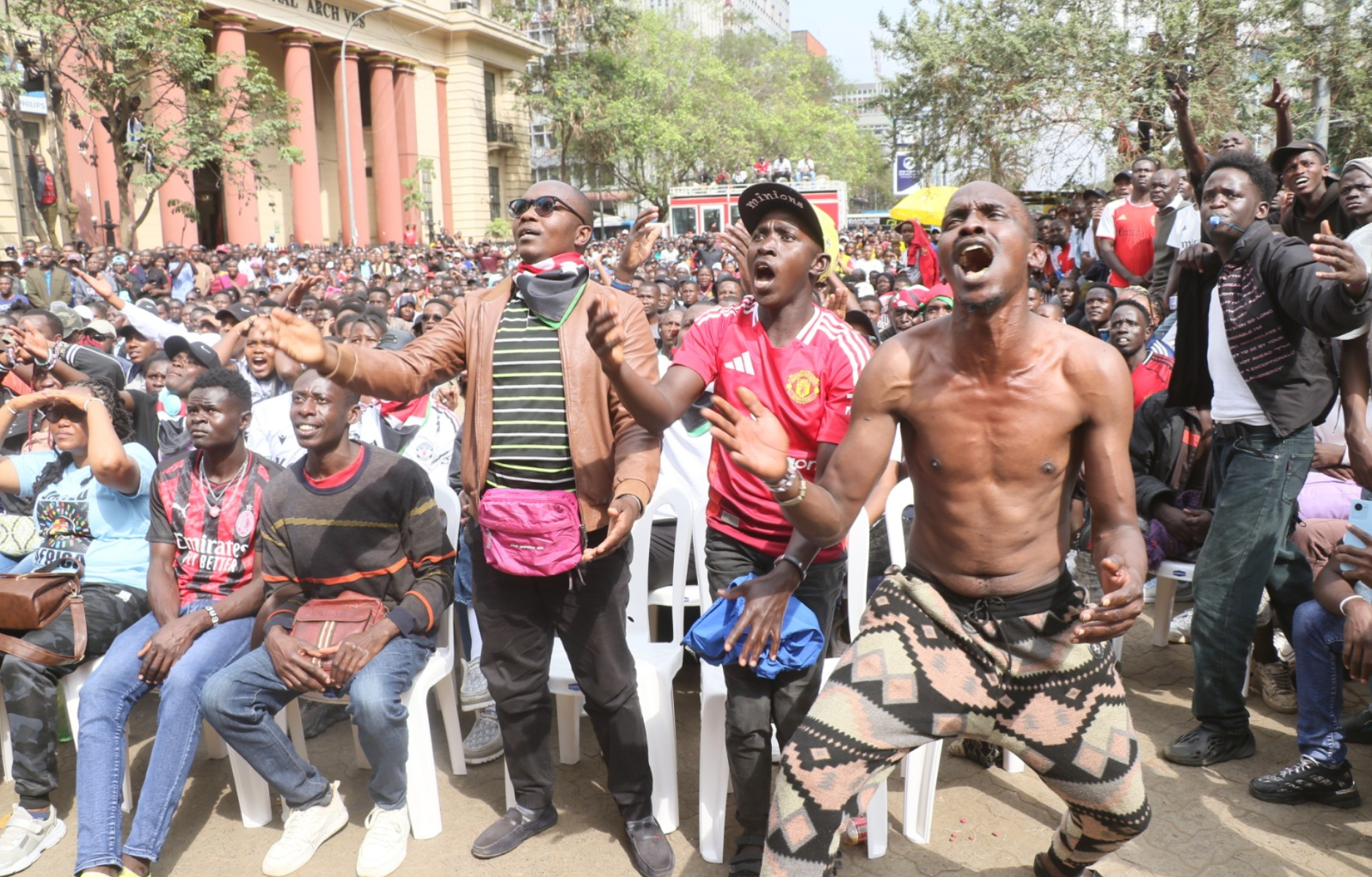 PHOTOS: Fans’ priceless reactions after Harambee Stars’ victory against Zambia