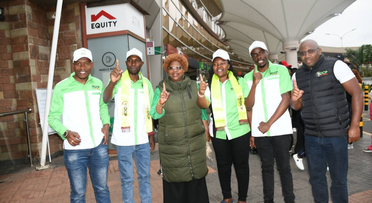 DCP officials assemble at JKIA to receive Gachagua