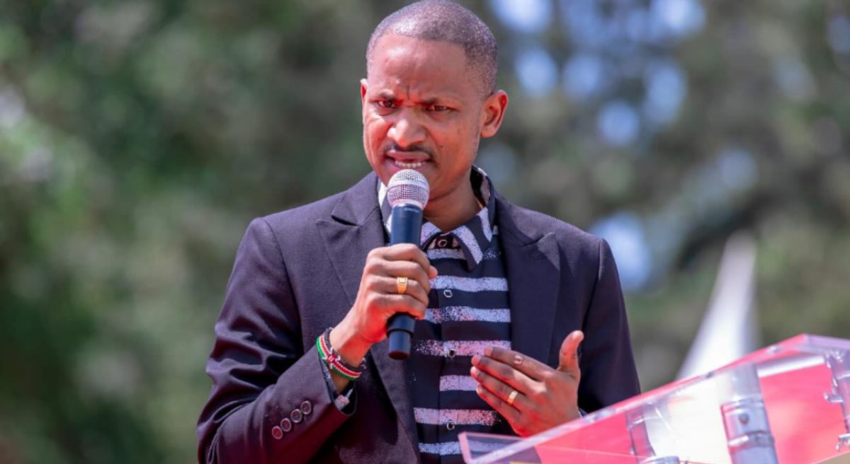 Embakasi East MP Babu Owino speaks during the burial of Albert Ojwang in Kabondo-Kasipul on July 4, 2025. PHOTO/https://web.facebook.com/babuowinongili