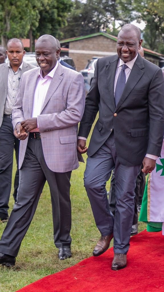 Former DP Rigathi Gachagua and William Ruto during a past function. PHOTO/https://www.facebook.com/DPGachagua