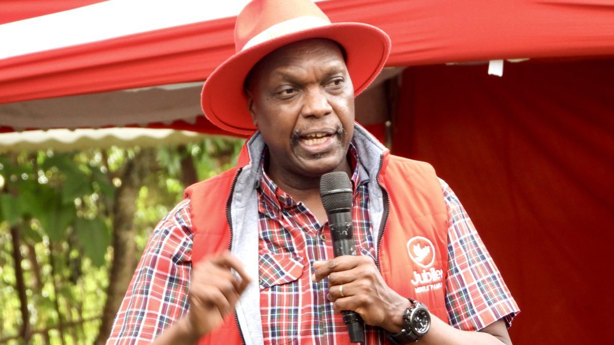 Jubilee party secretary-general Jeremiah Kioni speaks during a past function. PHOTO/@HonKioni/X