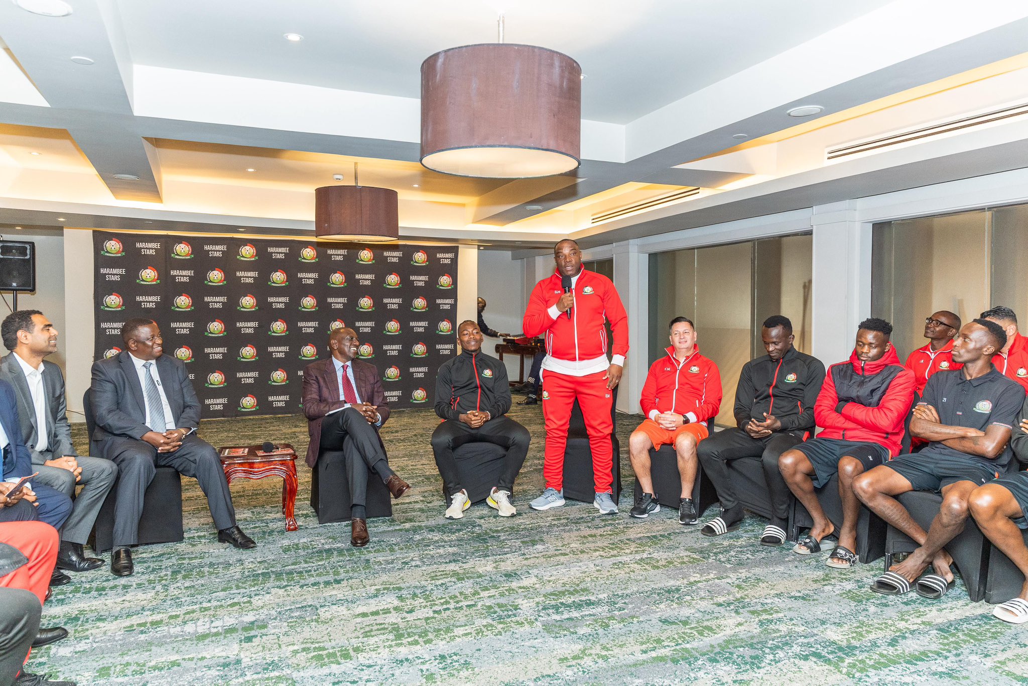 President Wiliam Ruto meets with Harambe Stars on Monday August 11,2025/PHOTO/@WilliamsRuto.