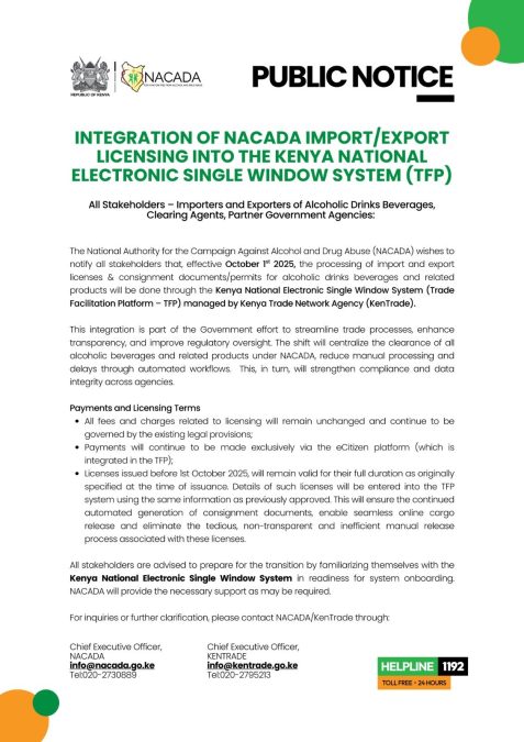 A press statement released by NACADA on Tuesday, August 26, 2025. PHOTO/@NACADAKenya/X
