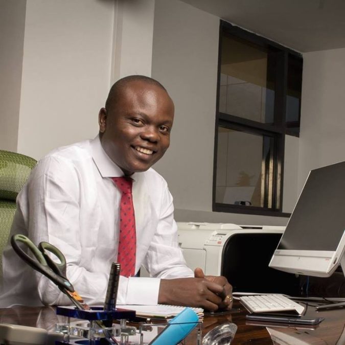 Lawyer Peter Wanyama working in his office. PHOTO/https://www.facebook.com/profile.php?id=100083595452723