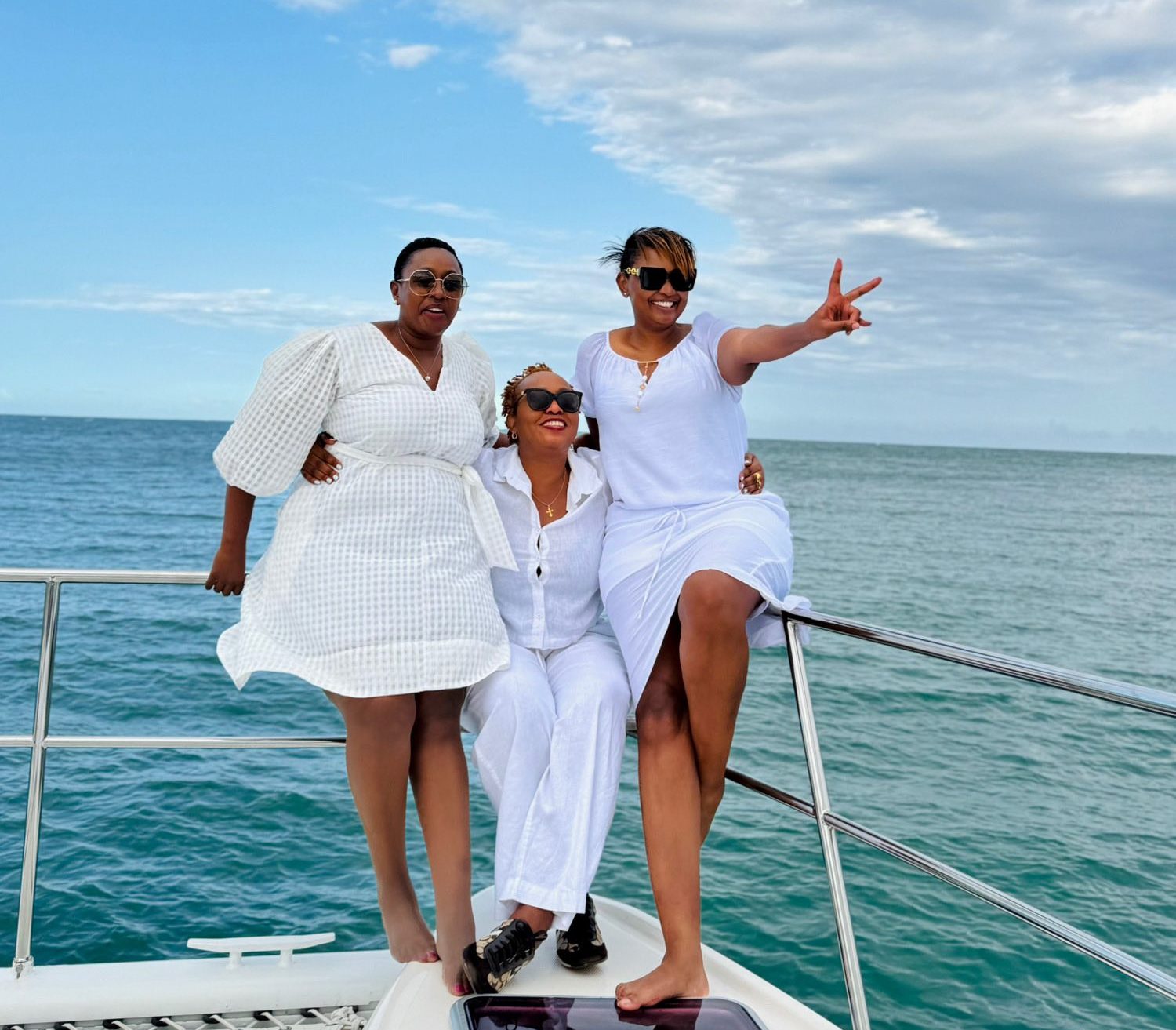 PHOTOS: Karen Nyamu joins Sabina Chege’s glamorous yacht birthday party