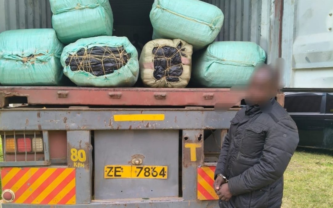 Police nab truck driver with 6,000 rolls of cannabis in Mariakani